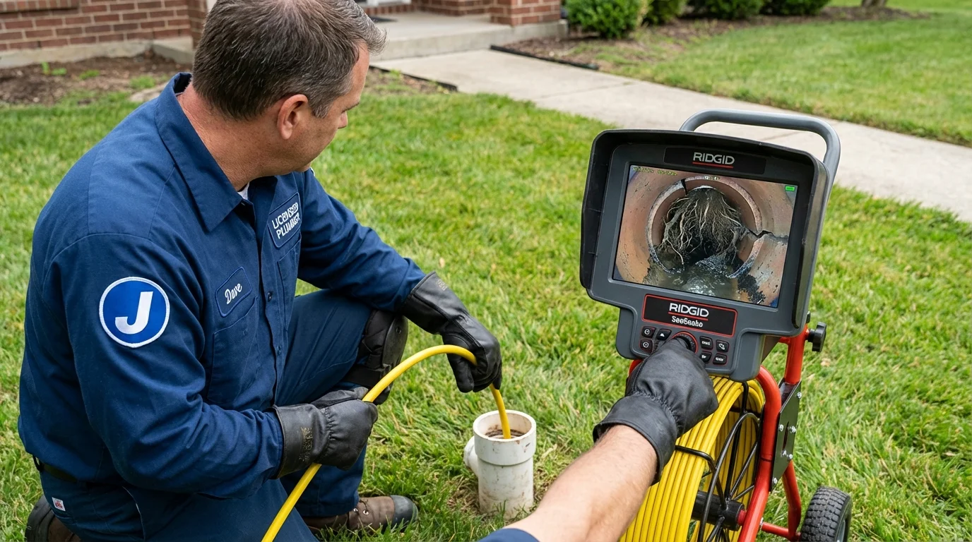 Sewer camera inspection being performed by Johns Plumbing LLC in Zapata